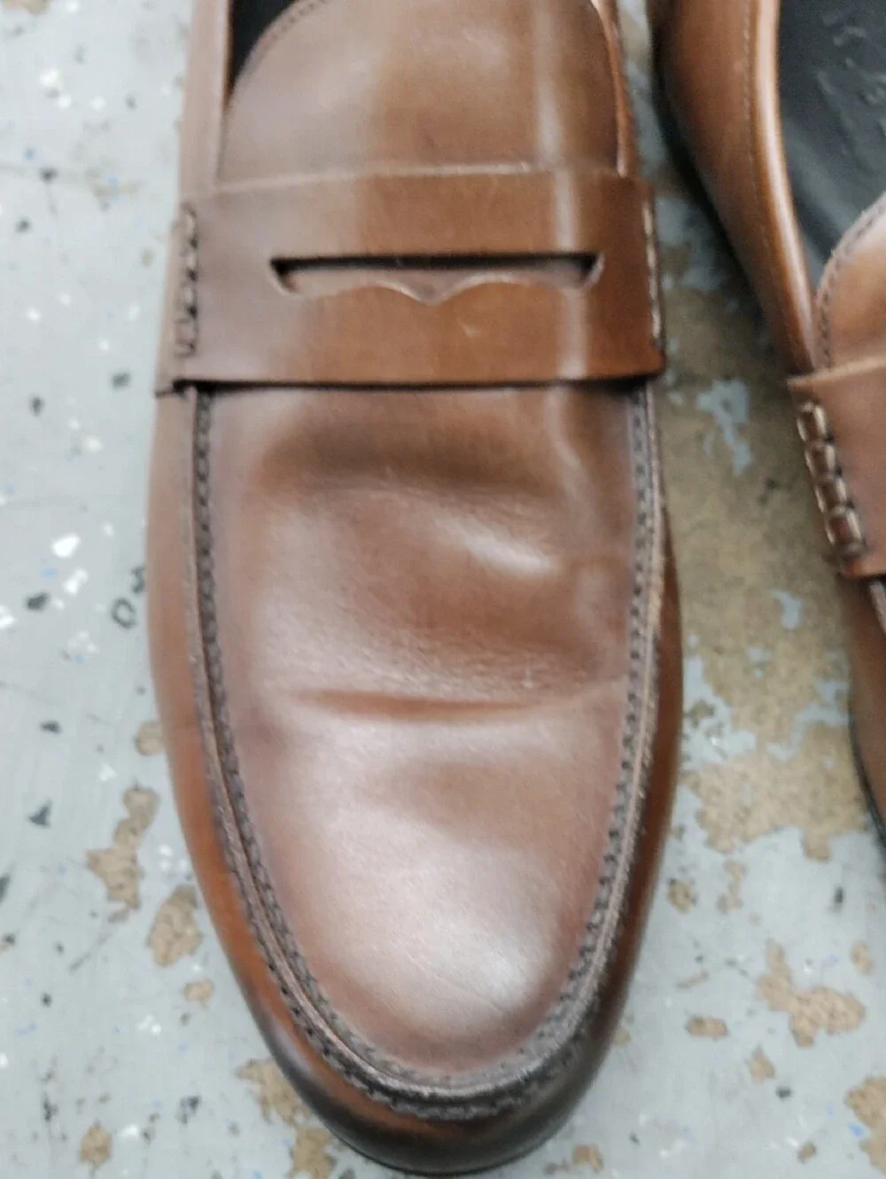 M. Gemi Brown Leather Penny Loafers